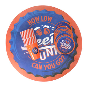 Beer Dunk Trinkspiel mit 18 Bechern, Spielmatte und 8 Bierdeckeln