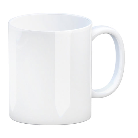 Kaffeebecher mit Putz-Schaf und Lippenstift Motiv