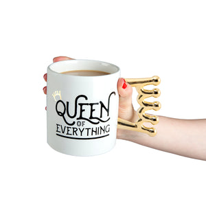 Queen of Everything Kaffeebecher mit Krone als Griff