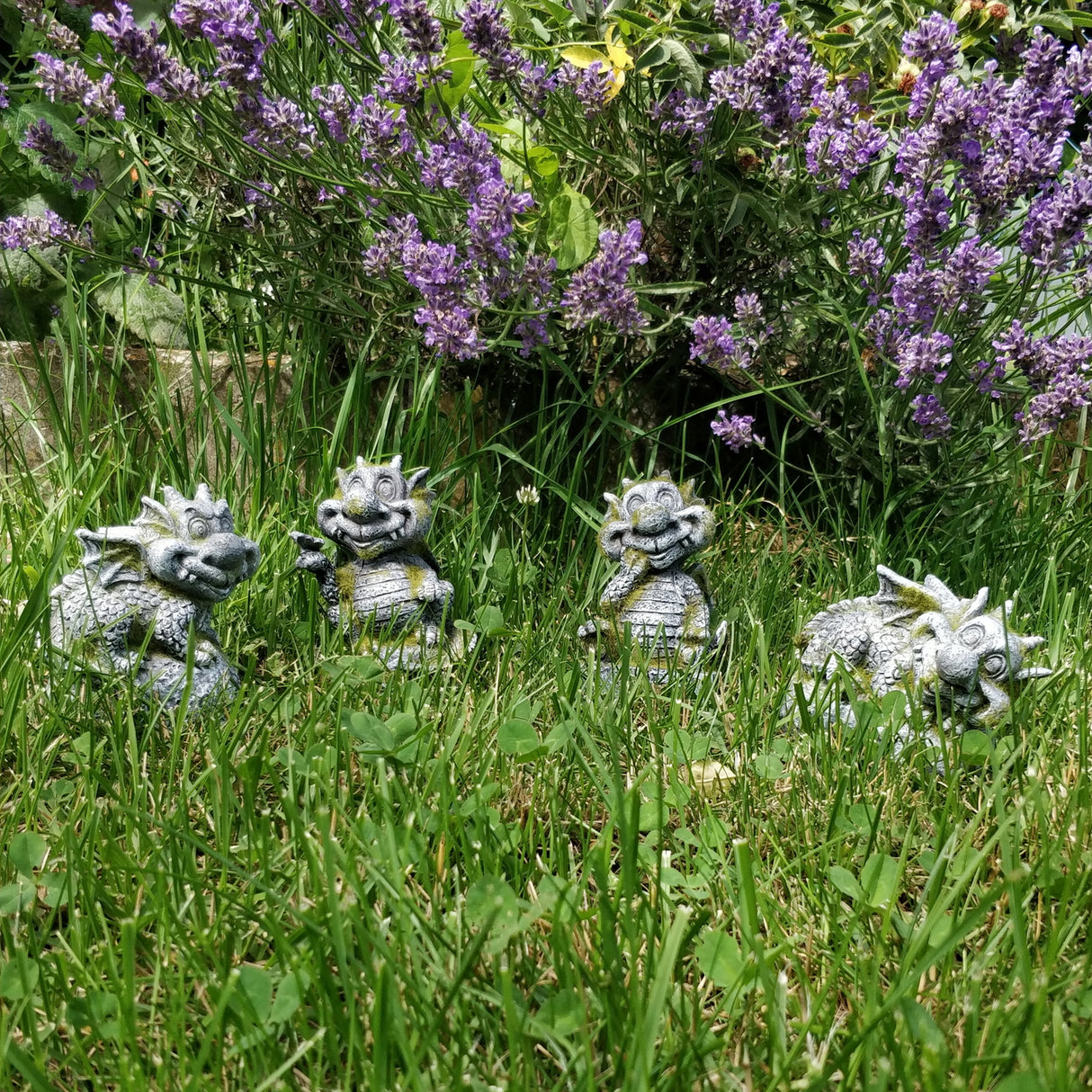 Drache Gartenfigur