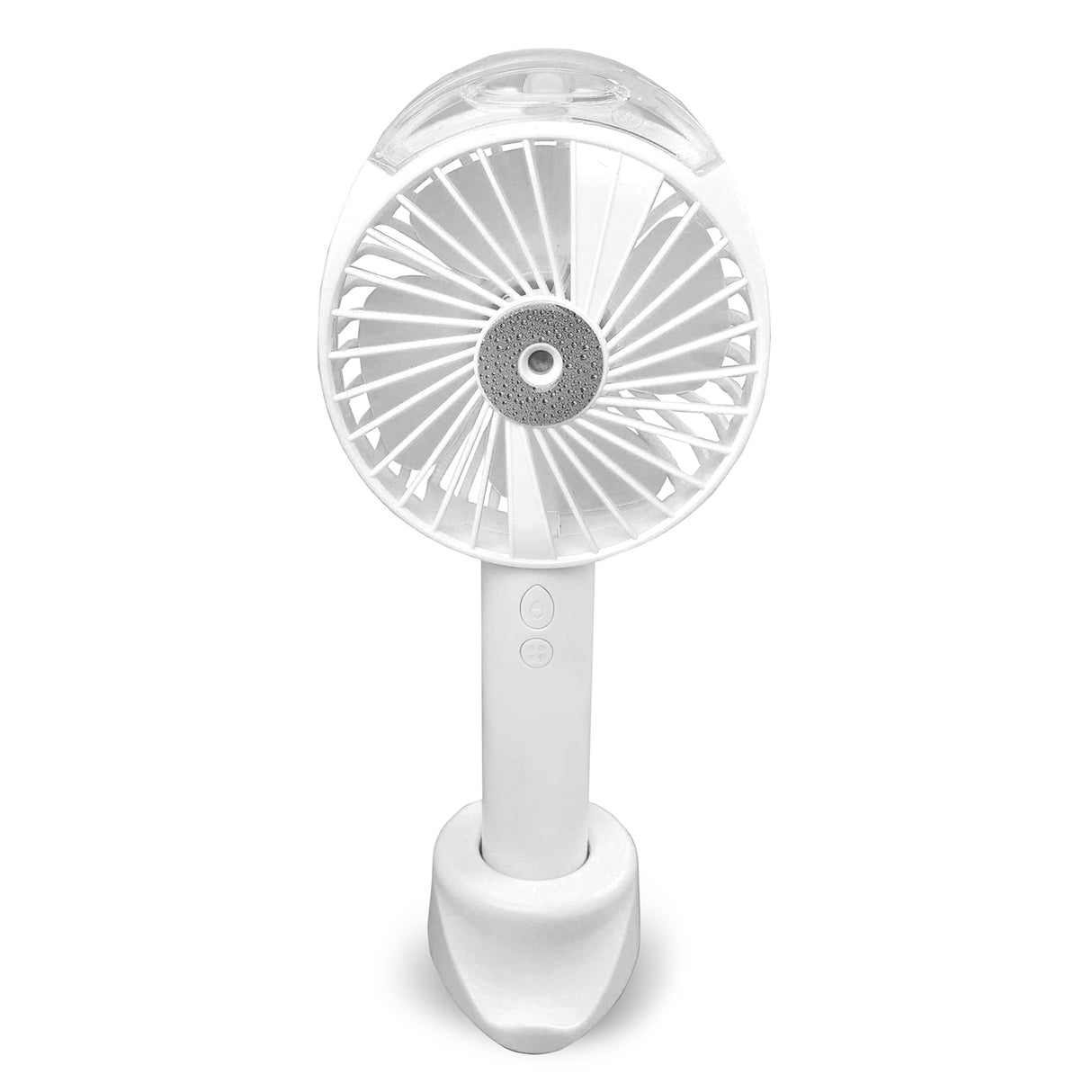 Sprühnebel Akku Ventilator in weiß