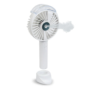 Sprühnebel Akku Ventilator in weiß