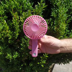 USB Akku Ventilator in pink