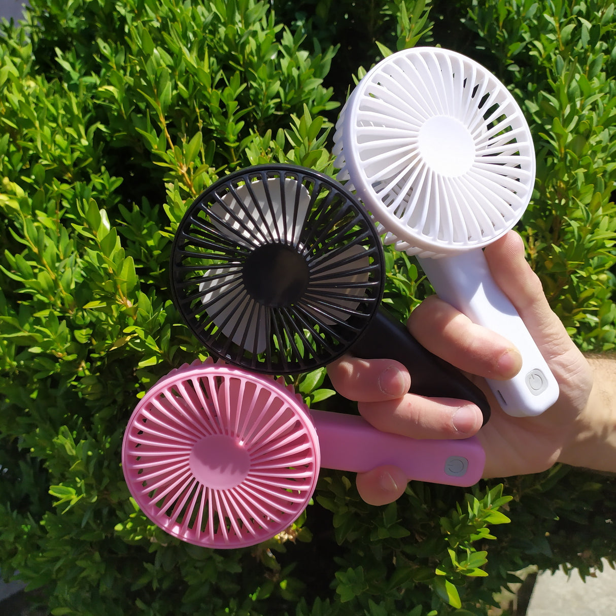 USB Akku Ventilator in pink