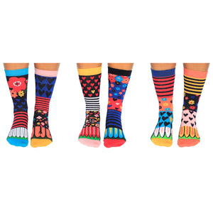 Flower Box Blumen Oddsocks Socken in 37-42 im 6er Set
