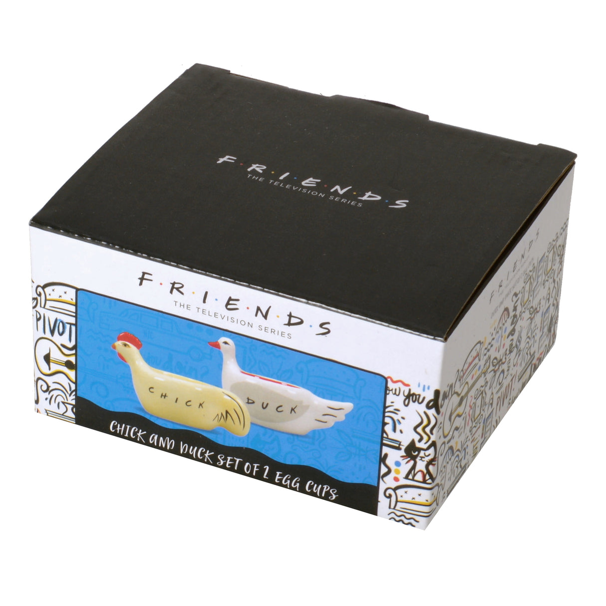 Friends Chick & Duck Eierbecher aus Keramik im 2er Set