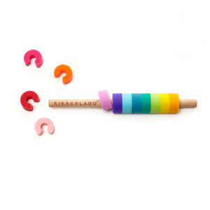 Farben Glasmarkierer mit Holzstab im 12er Set