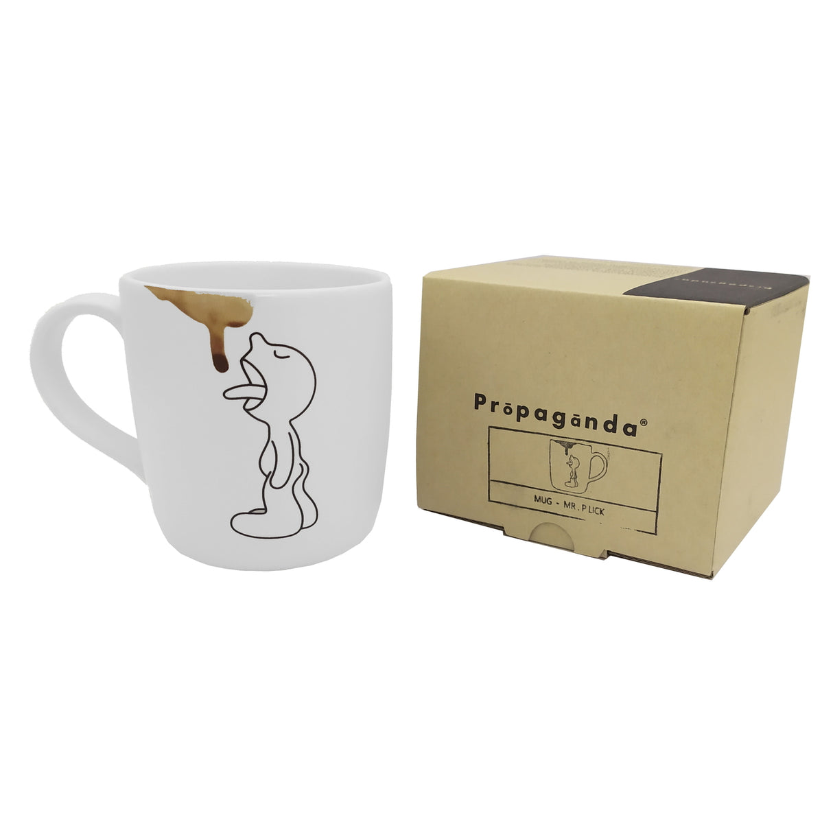 Mr P. Kaffeebecher mit Kaffeefleck