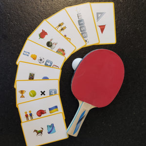 Sport Emoticon Quiz Gesellschaftsspiel mit 56 verschiedenen Karten