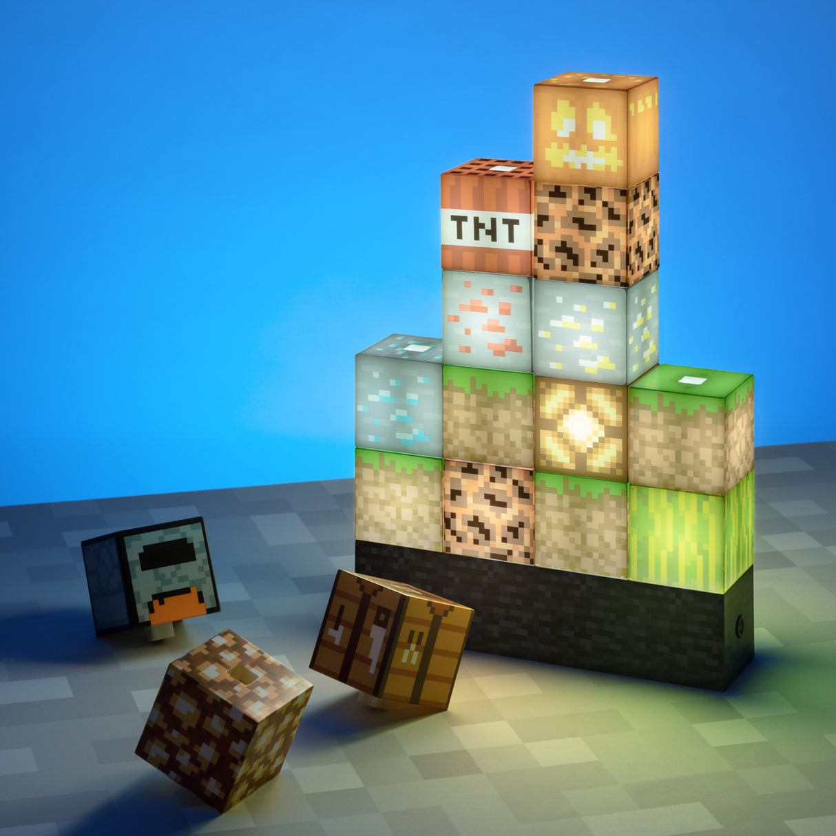 Minecraft Block Dekolampe mit 16 Blöcken