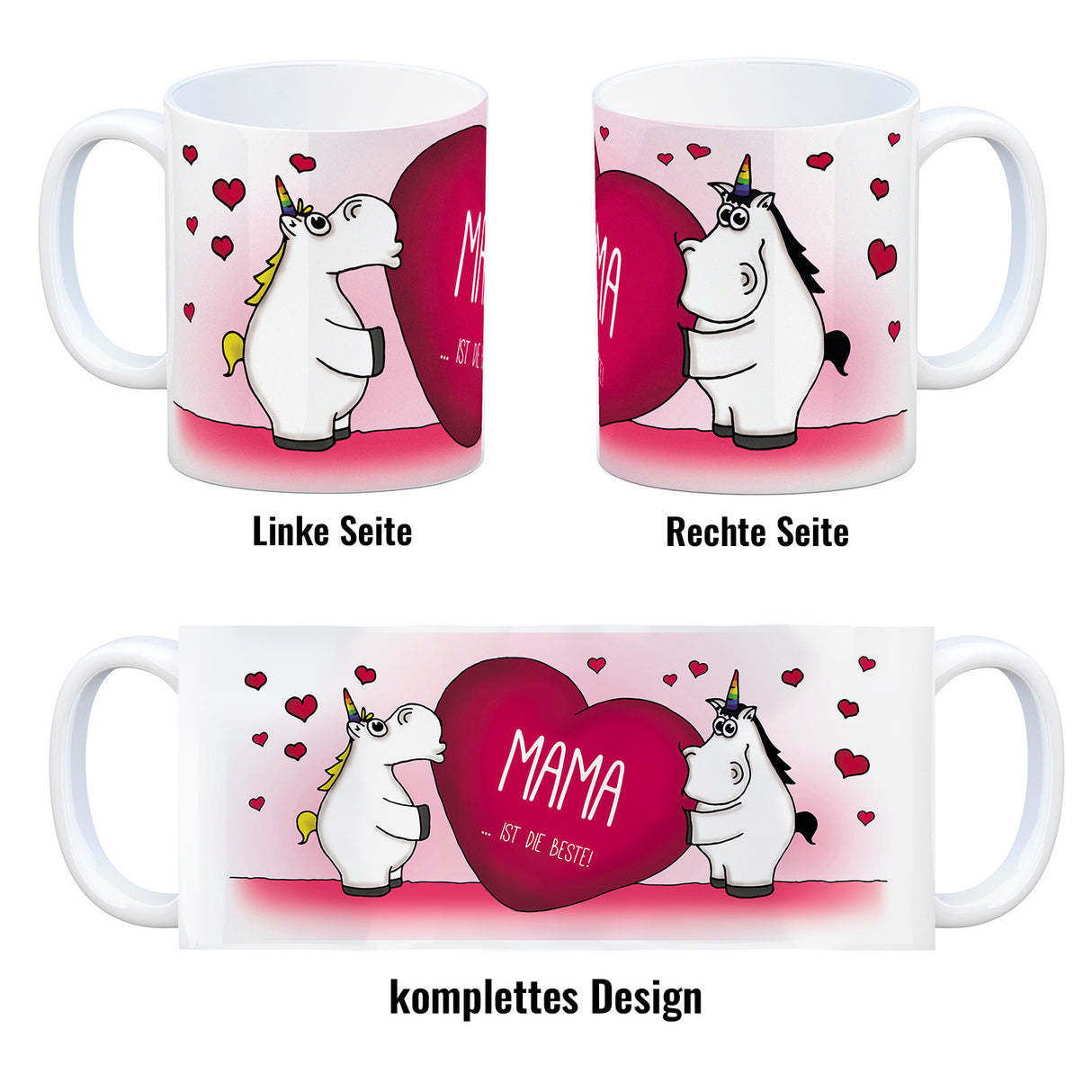 Mama ist die Beste! Honeycorns Einhorn Kaffeebecher