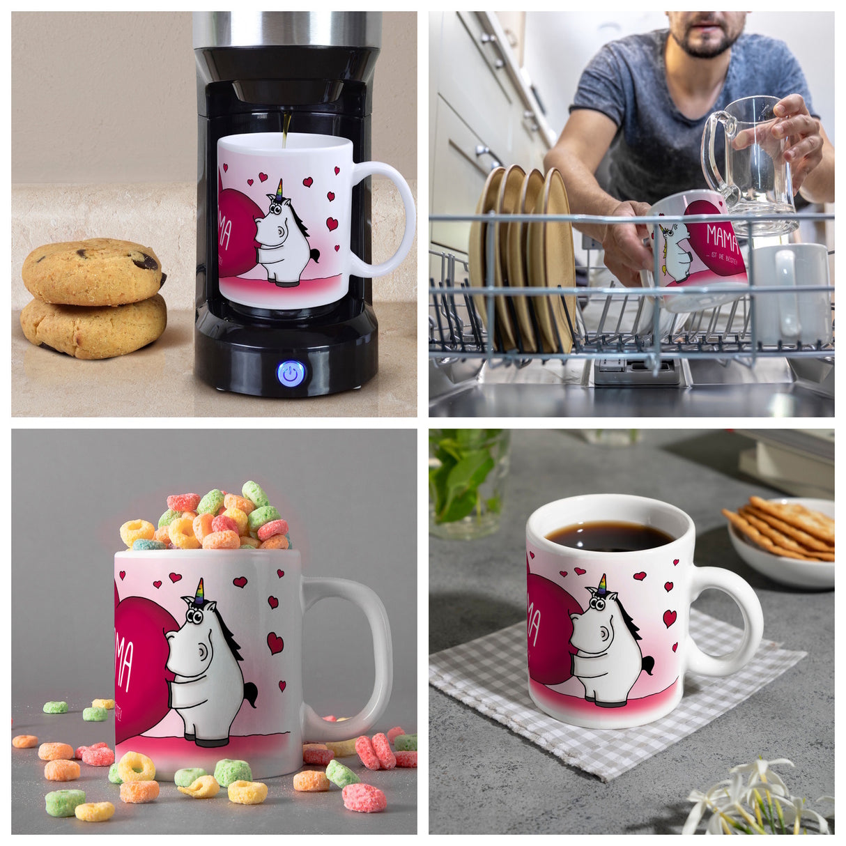 Mama ist die Beste! Honeycorns Einhorn Kaffeebecher