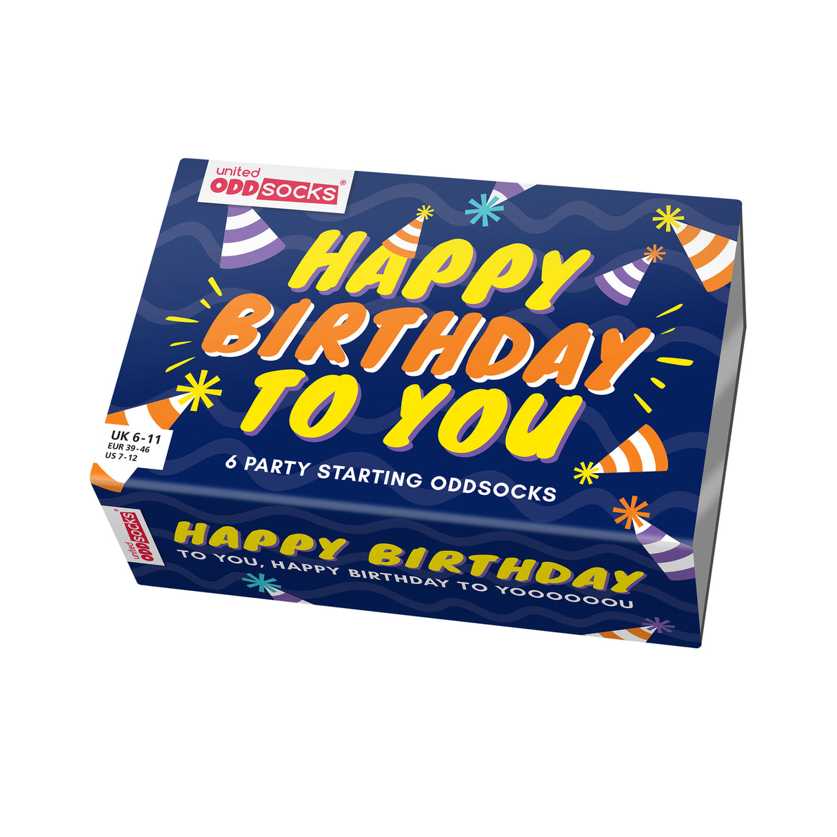 Happy Birthday Geburtstag Oddsocks Socken in 39-46 im 6er Set