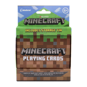 Minecraft Gras Block Spielkarten in schöner Blechdose