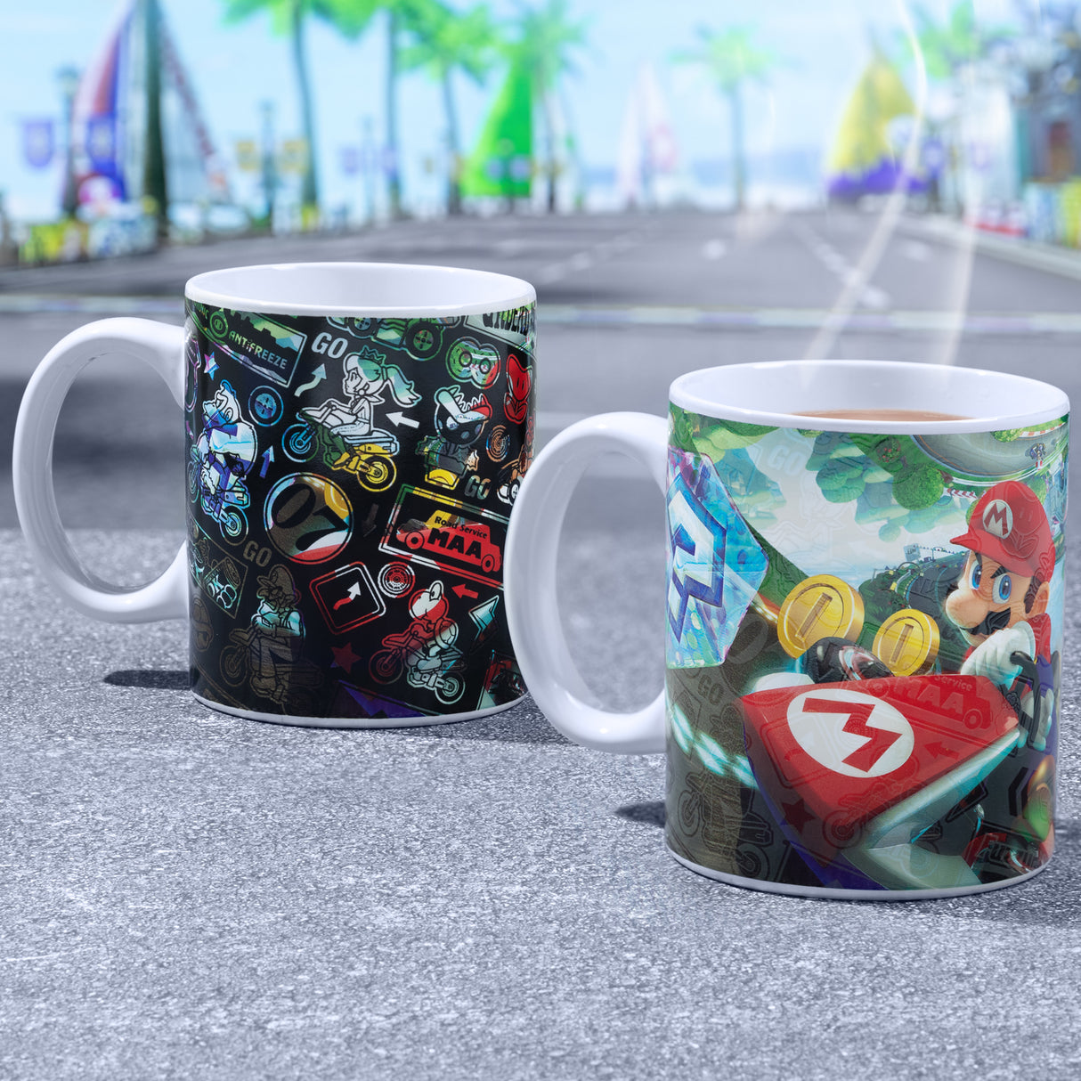 Mario Kart 8 Charaktere Kaffeebecher mit Wärmeeffekt