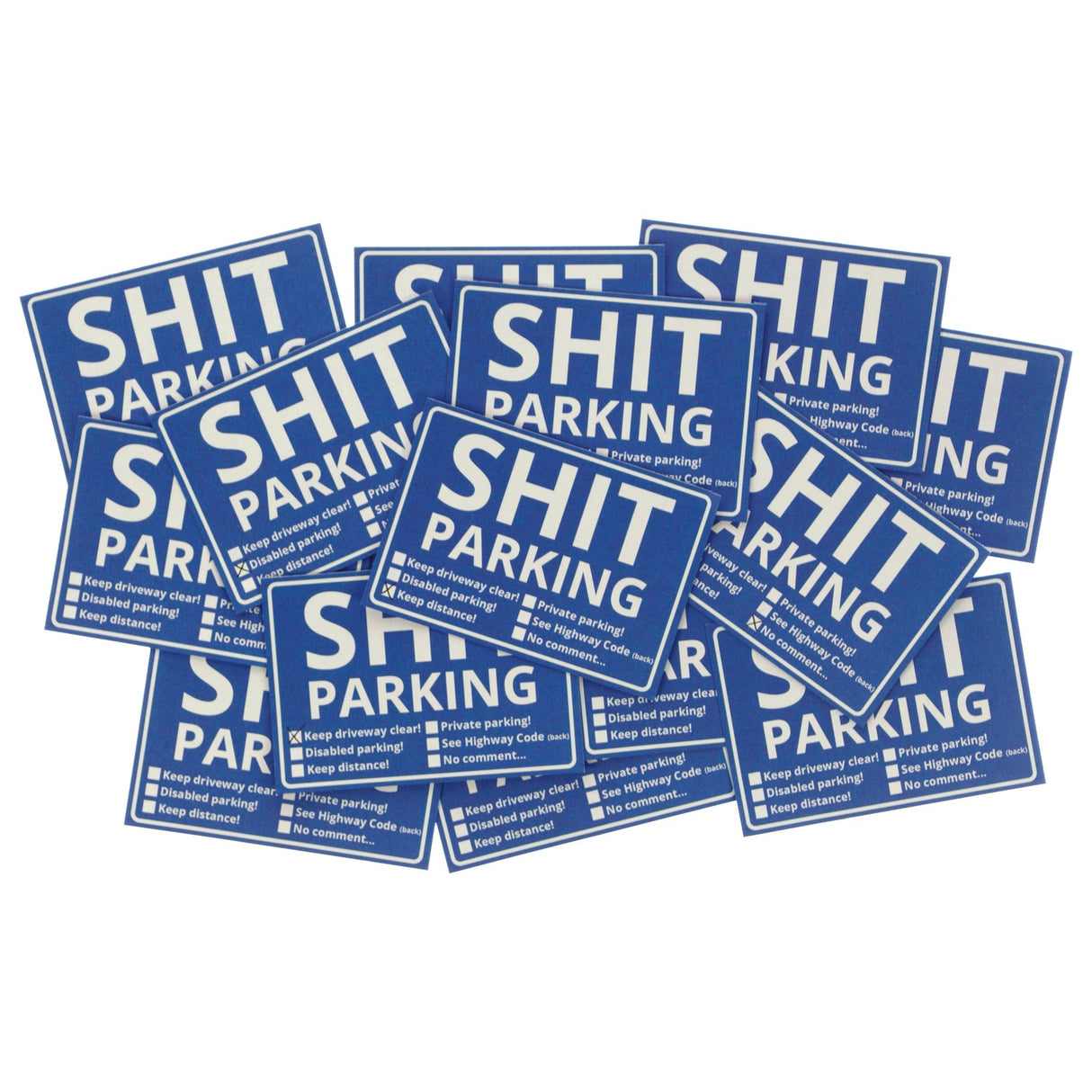 Shit Parking Scheisse Geparkt! Notizblock in Englisch