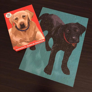 Labrador Hunde Puzzle mit zwei Seiten und 100 Teilen