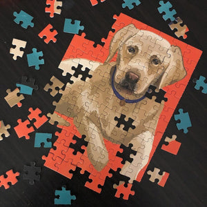 Labrador Hunde Puzzle mit zwei Seiten und 100 Teilen