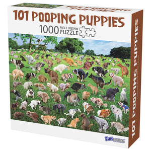 101 Hunde beim Kacken Puzzle mit 1000 Teilen