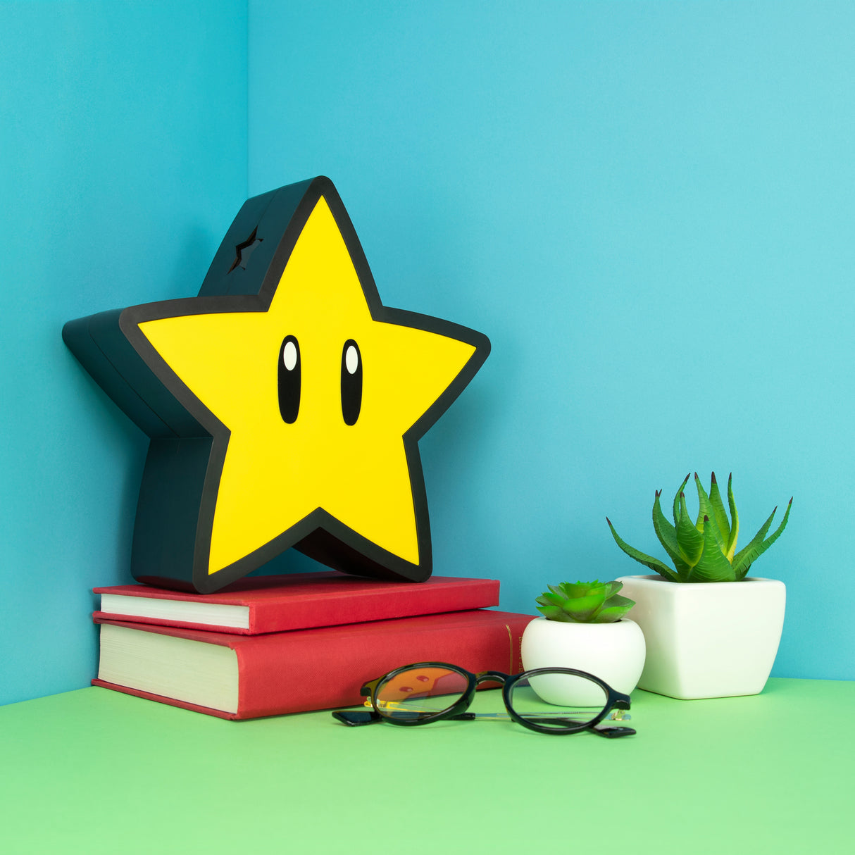 Super Mario XL Super Stern Dekolampe mit Stern Projektor
